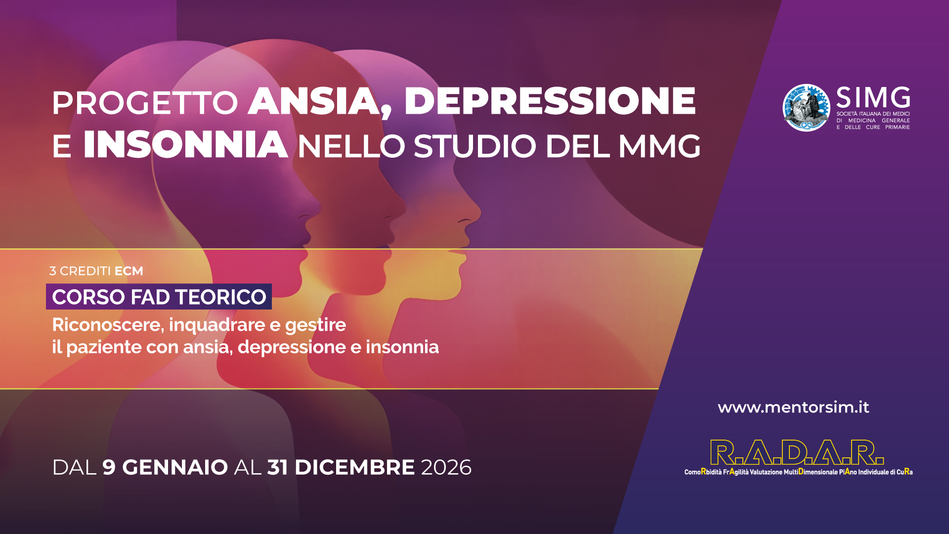 FAD "Progetto Ansia, Depressione e Insonnia nello studio del MMG"